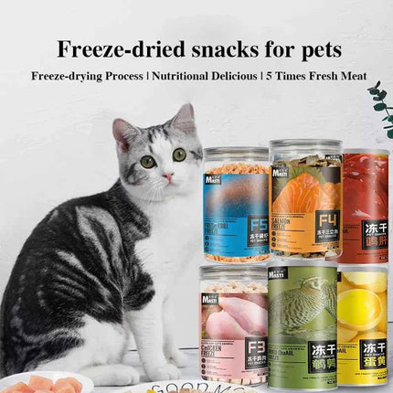 Max Chicken Pet Freeze Dried Snacks, Salmon Egg Yolk, Dog Snacks, Cat Snacks