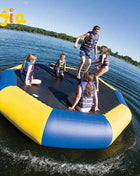 0.9 millimetri PVC Gonfiabile Acqua Trampolino di salto gonfiabile giochi d'acqua trampolino con scivolo per giochi parco acquatico