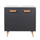 Bathroom Cabinet on Feet Practical Storage Under Sink 60x40x60,5cm Vanity Unit Floor-Standing Toilet Furniture