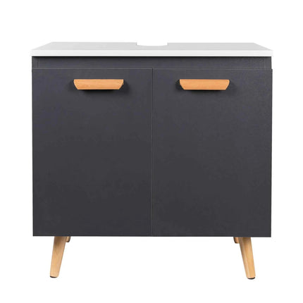 Bathroom Cabinet on Feet Practical Storage Under Sink 60x40x60,5cm Vanity Unit Floor-Standing Toilet Furniture