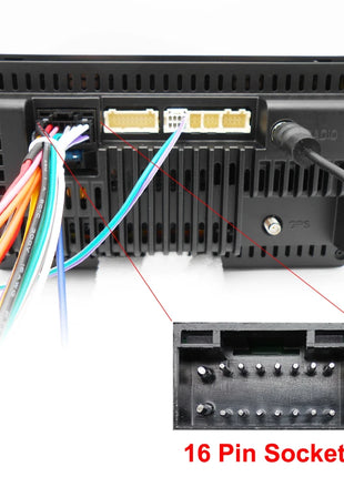 Quadlock Wiring Harness 16 Pin Plug to Quad Lock Connector Car Radio Cable Adapter for Golf Mk5 Mk6 Jetta 6 Octavia Mk1 Mk2