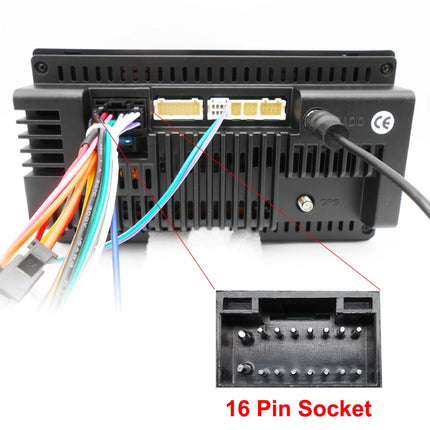 Cablaggio Quadlock Spina a 16 pin a connettore Quad Lock Adattatore cavo autoradio per Golf Mk5 Mk6 Jetta 6 Octavia Mk1 Mk2