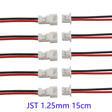 10/5/2 paia piccolo Mini JST 1.25mm PH2.0 XH2.54 2 pin maschio femmina spina jack cavo connettore JST 1.25/2.0/2.54 2P cavo elettronico
