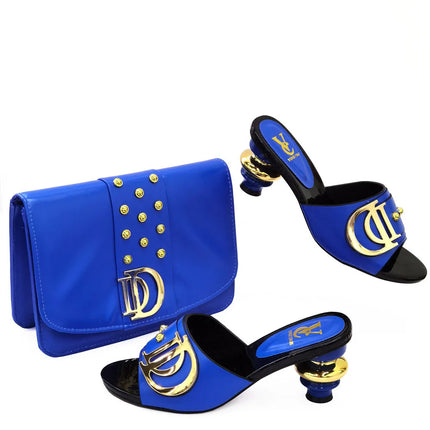 Nuovo stile speciale scarpe e borse di design italiano da abbinare Set scarpe nigeriane e borsa abbinata Set di scarpe e borse da sposa africane