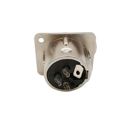 10 Pz 3 Pin XLR Maschio Femmina Montaggio A Pannello Telaio Spina Martinetti Presa Connettore Microfono MIC Cavo Terminale Custodia In Metallo Argento