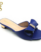 FABIO PENNY new design with plain bow elegant women's low-heeled slippers and mid-heeled sandals for dinner