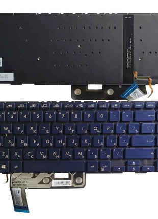 New Laptop Russian Keyboard For ASUS ZenBook 15 UX533 UX533F UX533FD UX533FN UX533FAC Blue Keycaps RU Keyboard With Backlit