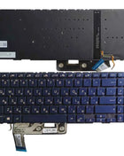 New Laptop Russian Keyboard For ASUS ZenBook 15 UX533 UX533F UX533FD UX533FN UX533FAC Blue Keycaps RU Keyboard With Backlit