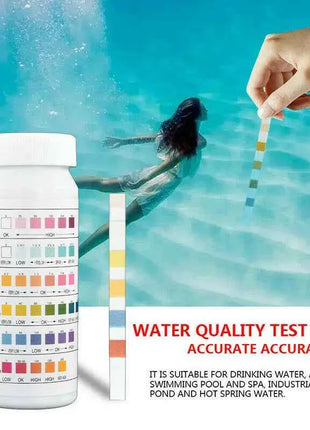 50 pz/bottiglia 6 in 1 Piscina Spa Strisce reattive acqua Acido Durezza dell'acqua Cloro Alcalinità PH Bromo cianourico Strumenti di test