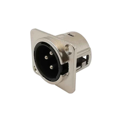 10 Pz 3 Pin XLR Maschio Femmina Montaggio A Pannello Telaio Spina Martinetti Presa Connettore Microfono MIC Cavo Terminale Custodia In Metallo Argento