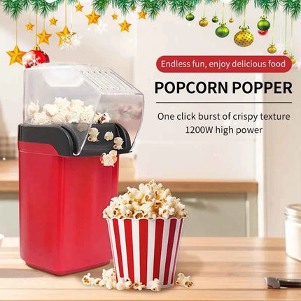 Automatic Hot Air Popcorn Maker Small Home Corn Machine Electric Plastic Popcorn Maker for Household Use