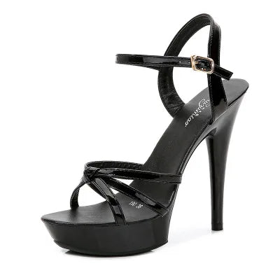 2023NEW Femal Shoes sandali da donna piattaforma Sexy tacchi alti 13CM Sexy Open Toe scarpe da sposa da donna sandali modello scarpe da passerella