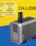 Ultra Quite Submersible Aquarium Water Pump for Fish Tank Fountain Garden Pond Rockery Adjustable Water Filter Pump 1500-5000L/h