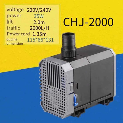 Ultra Quite Submersible Aquarium Water Pump for Fish Tank Fountain Garden Pond Rockery Adjustable Water Filter Pump 1500-5000L/h