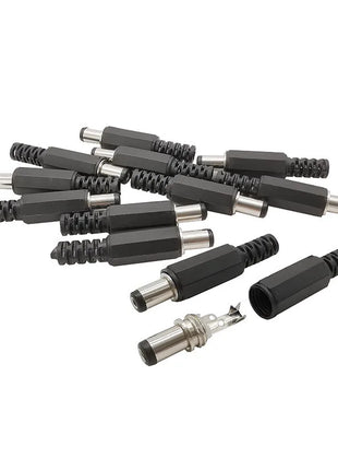 5 paia 5.5x2.1mm spina maschio di alimentazione CC + connettori presa jack femmina dado a vite adattatore per montaggio a pannello 5.5*2.1mm 12V 3A DC022