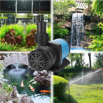 220V Ultra-Quiet Submersible Water Pump Filter Fish Pond Fountain Aquarium Tank High-lift 12Gears Adjustion Frequency Conversion