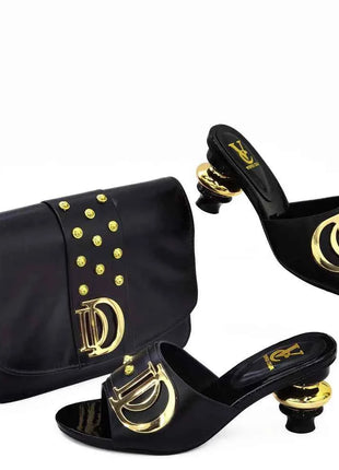 Nuovo stile speciale scarpe e borse di design italiano da abbinare Set scarpe nigeriane e borsa abbinata Set di scarpe e borse da sposa africane