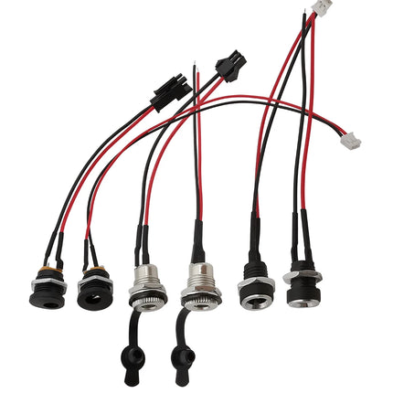 2 Pz 5.5x2.1mm DC Femmina Martinetti Presa di Alimentazione Montaggio A Pannello Connettore A Saldare Con Cavo 5.5*2.1 DC-022B DC-022 DC-099
