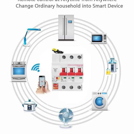 Tuya 40A 1P/2P/3P/4P WiFi Smart Circuit Breaker Automatic Switch overload short circuit protection with Alexa Google home