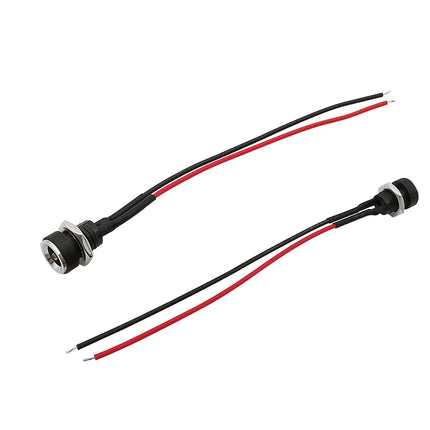 2 Pz 5.5x2.1mm DC Femmina Martinetti Presa di Alimentazione Montaggio A Pannello Connettore A Saldare Con Cavo 5.5*2.1 DC-022B DC-022 DC-099