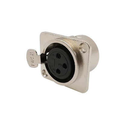 10 Pz 3 Pin XLR Maschio Femmina Montaggio A Pannello Telaio Spina Martinetti Presa Connettore Microfono MIC Cavo Terminale Custodia In Metallo Argento
