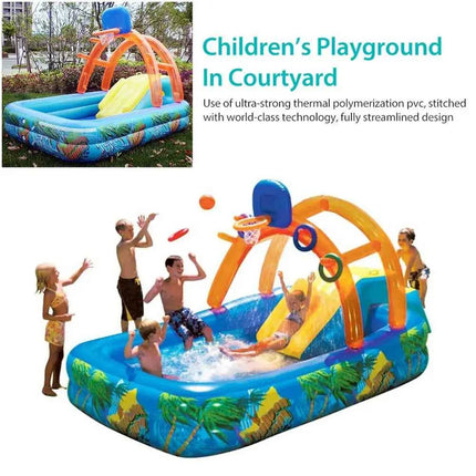 Nuovo Scivolo D'acqua Per Bambini Divertimento Prato Scivoli D'acqua Iatables Piscine Anello Lancia Gioco Per I Bambini Estate Scivolo Set Cortile Giocattoli All'aperto