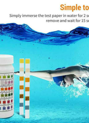 50 pz/bottiglia 6 in 1 Piscina Spa Strisce reattive acqua Acido Durezza dell'acqua Cloro Alcalinità PH Bromo cianourico Strumenti di test