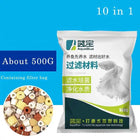 Aquarium Fish Tank Filter Media Ceramic Rings Activated Carbon Bio Balls Clear Water  With Free Filter Net Bag 500G