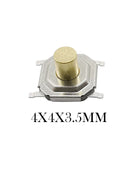 50 Pieces SMD Tactile Buttons 4*4mm, 4-Pin PCB Microswitch, Keys 4x4x1.7/2/2.3/2.5/3/3.5/4.3mm
