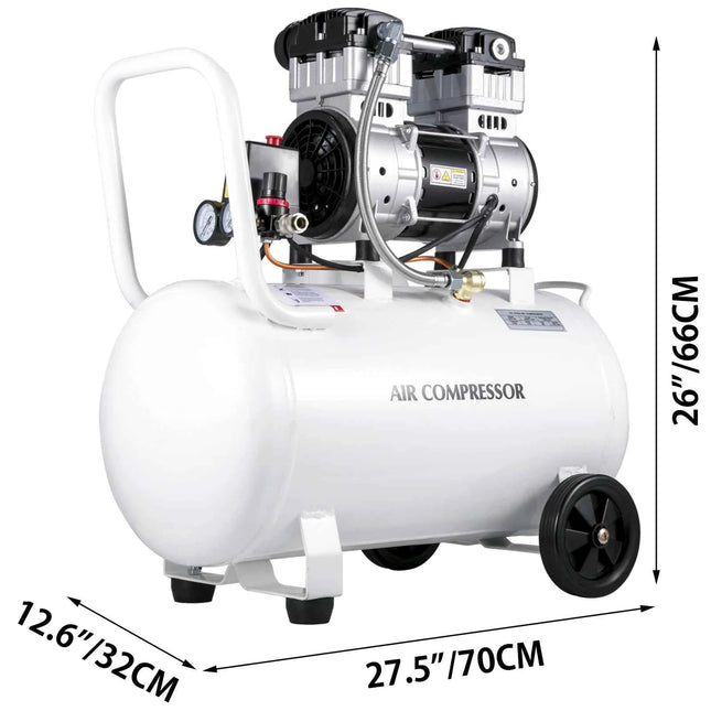 SucceBuy 25/60L Air Compressor 110V/240V Oil-Free Air Compressor 750W1 HP For Home Repair Tire Inflation Whisper Compressor