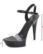 Women's High Heel Sandals with Black Red Silver Rhinestones Sexy Summer Platform Pumps Colorful Patent Leather Stiletto Shoes