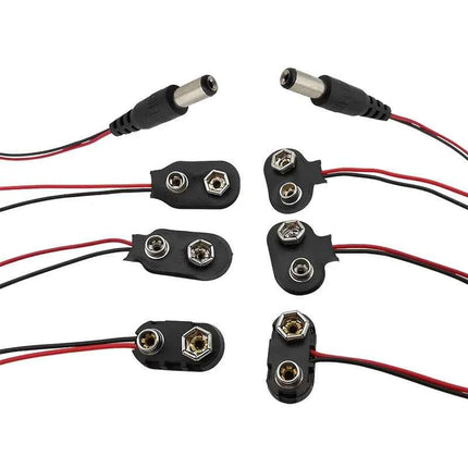 5/10 Pz 9 V Batteria Pinze Connettore Cavi Supporto T/I Tipo DC Batteria A Scatto Cavo di Alimentazione Spina Clip DC 5.5*2.1 per Arduino FAI DA TE