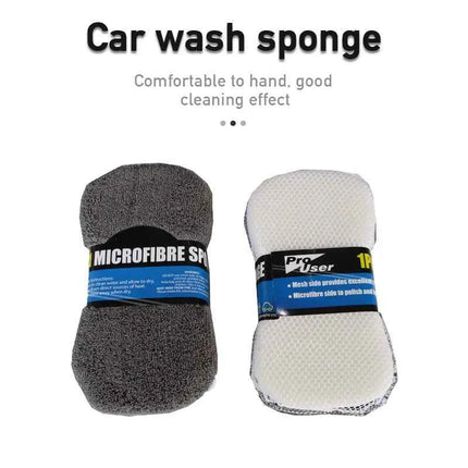 SEAMETAL Kit Lavaggio Auto 9 Pezzi - Panni, Spugne e Guanti Microfibra
