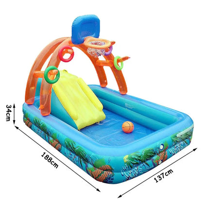 Nuovo Scivolo D'acqua Per Bambini Divertimento Prato Scivoli D'acqua Iatables Piscine Anello Lancia Gioco Per I Bambini Estate Scivolo Set Cortile Giocattoli All'aperto