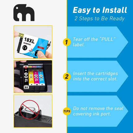 18XL Ink Cartridge For Epson T1811 1812 1813 1814 XL Compatible XP30 XP412 XP102 XP212 405 205 302 402 415 Printer