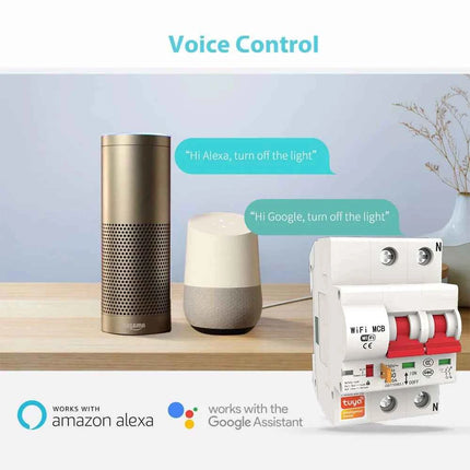 Tuya 40A 1P/2P/3P/4P WiFi Smart Circuit Breaker Automatic Switch overload short circuit protection with Alexa Google home