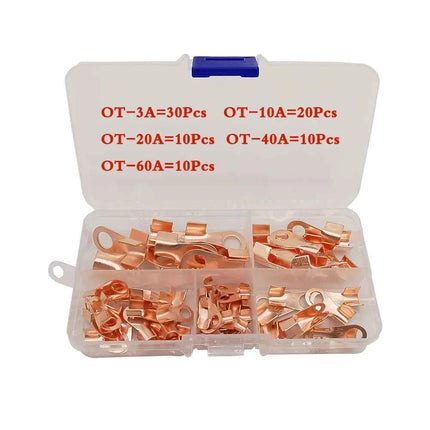 80 Pz/scatola OT Serie di Rame Connettore del Cavo Della Batteria Terminali Aperto Alette Filo Terminale OT-3A OT-10A OT-20A OT-40A OT-60A