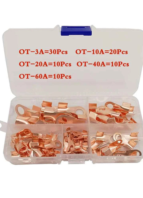 80 Pz/scatola OT Serie di Rame Connettore del Cavo Della Batteria Terminali Aperto Alette Filo Terminale OT-3A OT-10A OT-20A OT-40A OT-60A