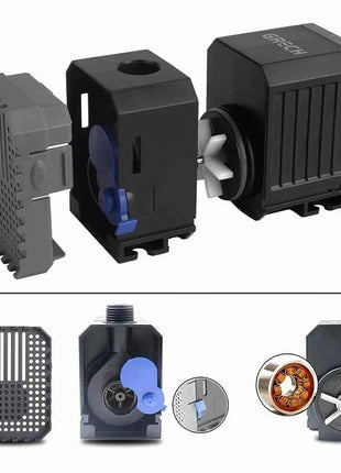 Ultra Quite Submersible Aquarium Water Pump for Fish Tank Fountain Garden Pond Rockery Adjustable Water Filter Pump 1500-5000L/h