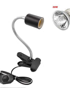 UVA+UVB E27 Pet Reptile Lamp Clip-on Bulb Lamp Holder Turtle Basking UV Heating Lamp Kit Tortoises Light Lizards Lighting