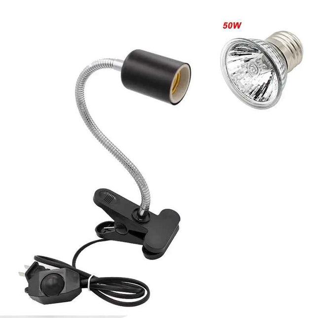 UVA+UVB E27 Pet Reptile Lamp Clip-on Bulb Lamp Holder Turtle Basking UV Heating Lamp Kit Tortoises Light Lizards Lighting
