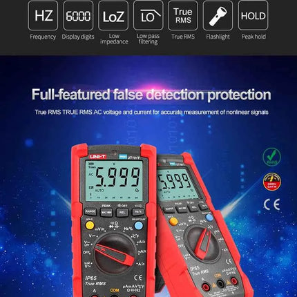 UNI-T UT191E UT191T Professional Digital Multimeter UNIT True RMS ACV AC DC Voltage Current Meter Capacitor Resistor Tester