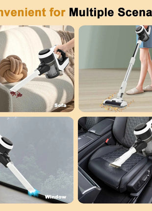 Rechargeable 15000Pa Suction Cordless Vacuum Cleaner 3-in-1 Wet and Dry Cleaning System with Bag for House Car and Hotel