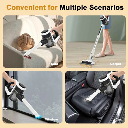 Rechargeable 15000Pa Suction Cordless Vacuum Cleaner 3-in-1 Wet and Dry Cleaning System with Bag for House Car and Hotel
