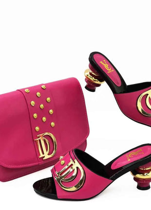 Nuovo stile speciale scarpe e borse di design italiano da abbinare Set scarpe nigeriane e borsa abbinata Set di scarpe e borse da sposa africane
