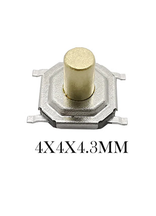 50 Pieces SMD Tactile Buttons 4*4mm, 4-Pin PCB Microswitch, Keys 4x4x1.7/2/2.3/2.5/3/3.5/4.3mm