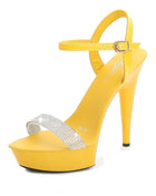 Women's High Heel Sandals with Black Red Silver Rhinestones Sexy Summer Platform Pumps Colorful Patent Leather Stiletto Shoes