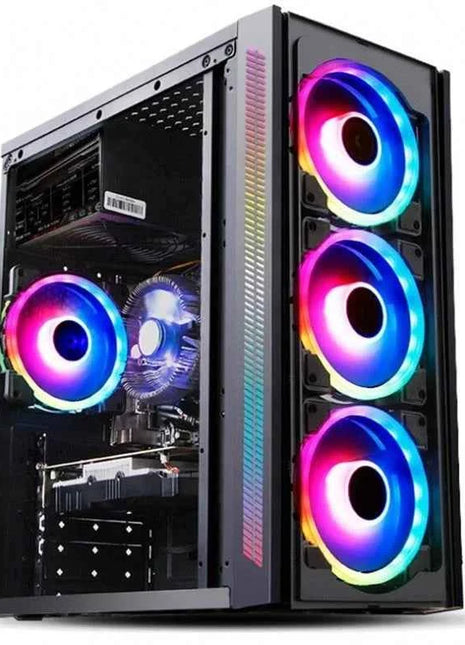 Full Built 24 Inch Monitor Gaming Pc Quite Core I9 Processor Desktop Cheap 16GB Ram SSD HDD GTX 1660 6GB Full Set Gamer Computer