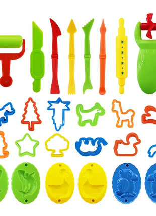 26 pz fai da te Slime plastilina stampo modellazione argilla Kit Slime plastica gioco strumenti di pasta Set taglierine stampi giocattolo per bambini regalo per bambini