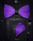 JEMYGINS Papillon con Piume Naturali Fatto a Mano - Set con Spilla Regalo